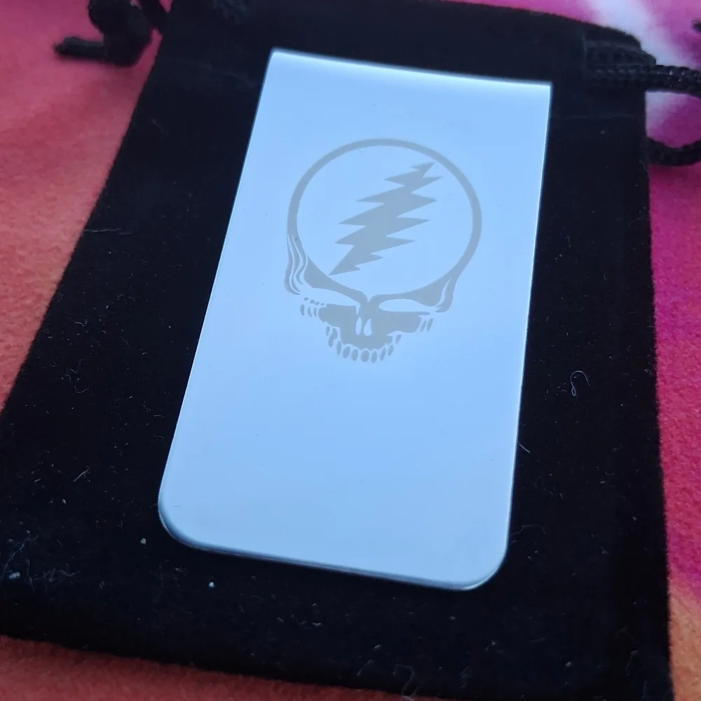 Grateful Dead Steal Your Face Stainless Steel Money Clip Pair